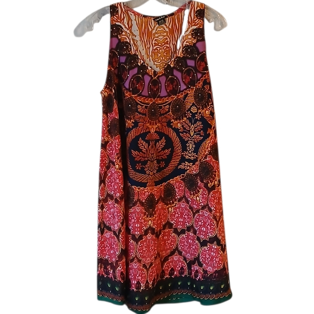 Ana & Rose Colorful Sleeveless Dress NWT
